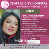 Dentist in Sheikhupura - Dr. Sanum Fatima